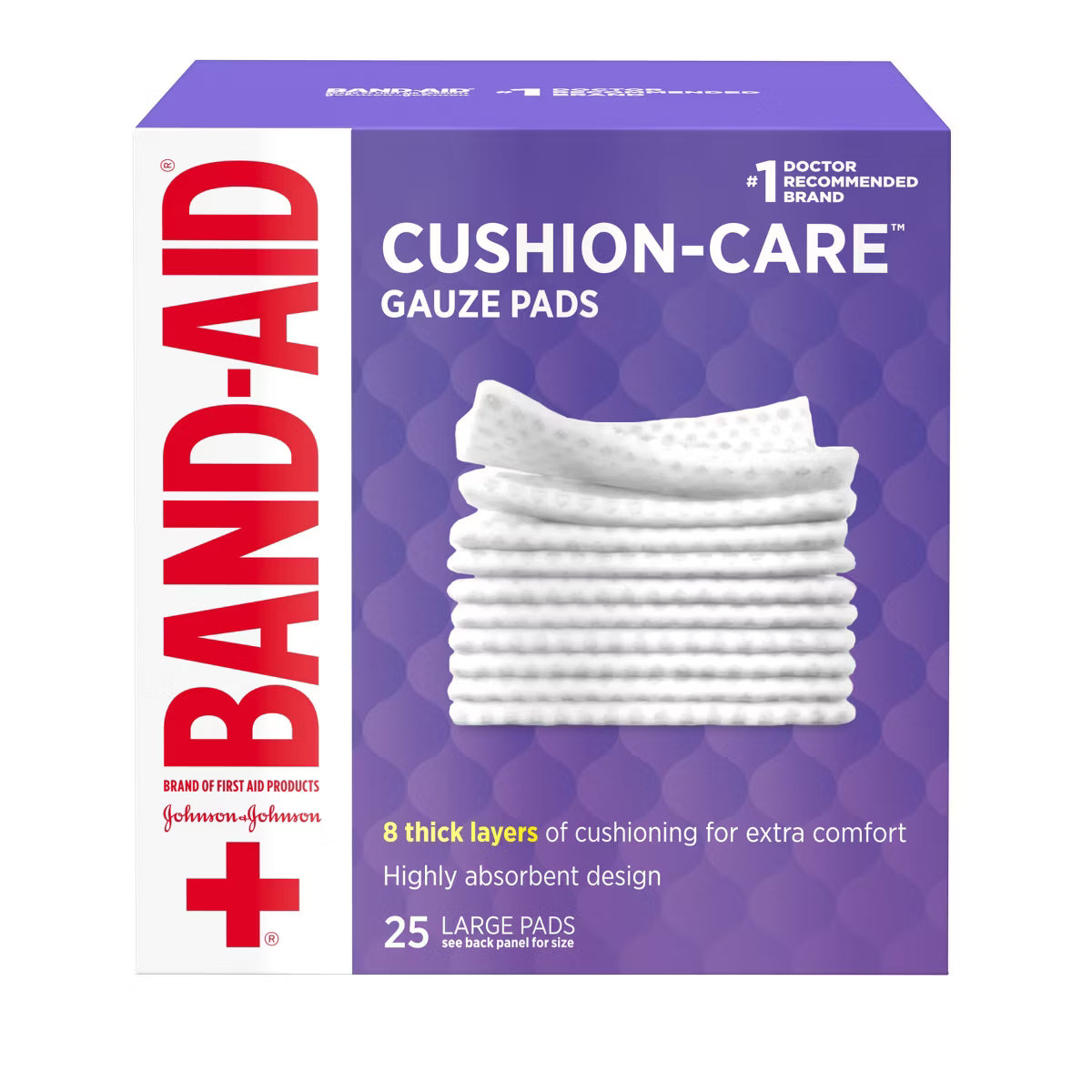 Band-aid Gauze Pads 25lg Pads