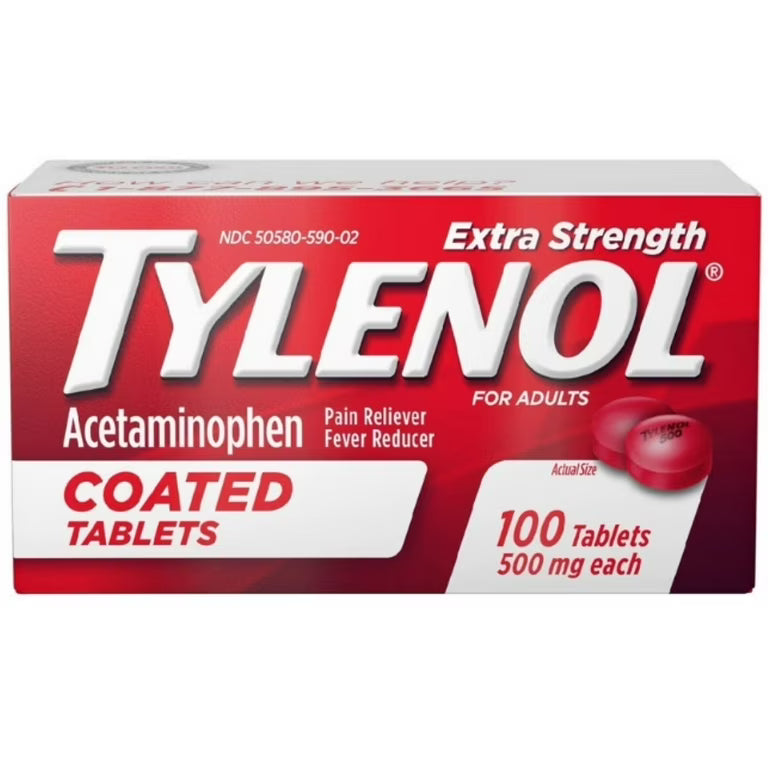 Tylenol Coated Tabs 100 Ct
