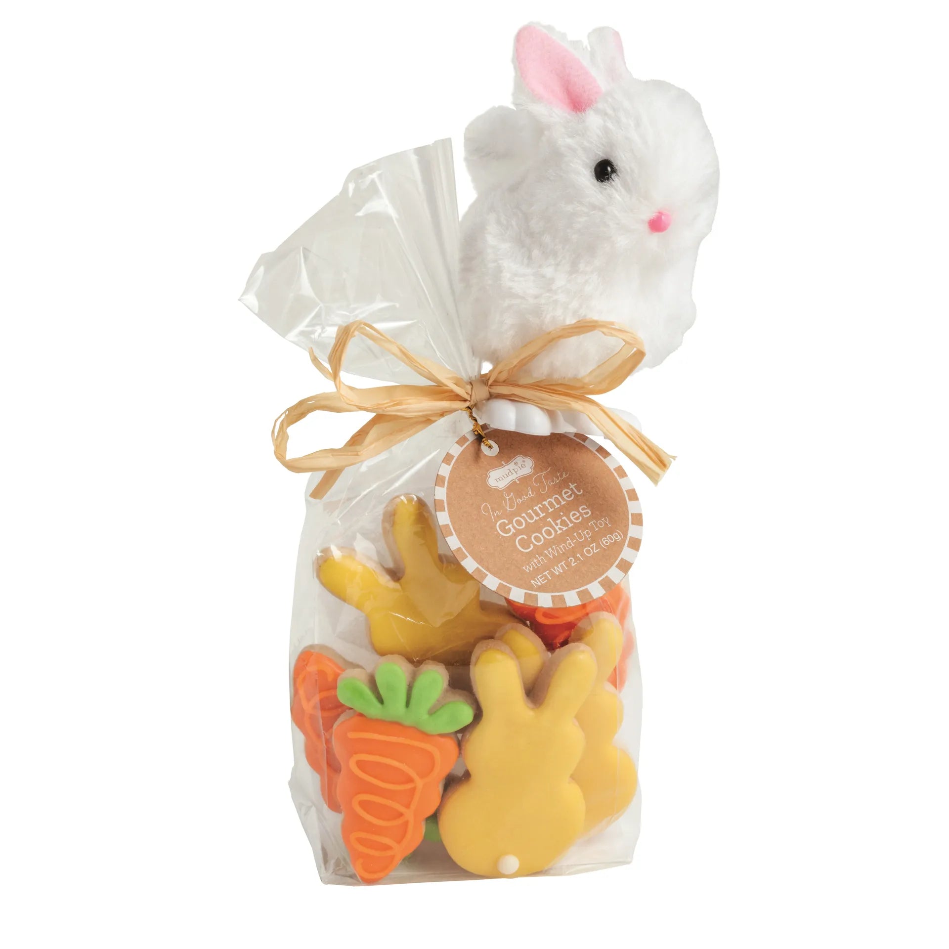 White Bunny Easter Gourmet Cookies & Toy Set Main image