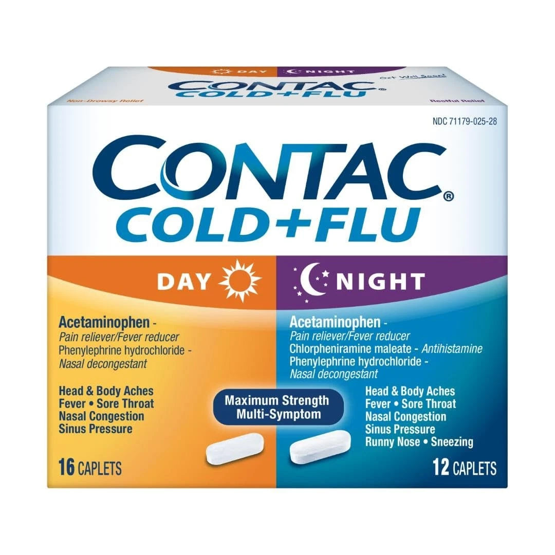 Contac Cold & Flu Day & Night 12 Ct Caplets
